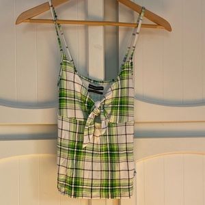 Green Plaid tank top